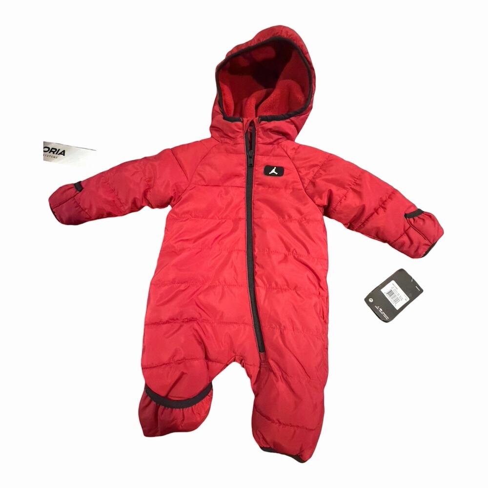 Jordan Baby 3M Red Insulated Snowsuit Bunting Hooded One Piece NWT